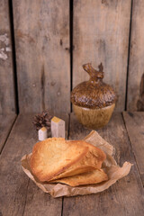 Thin French almond cookies "Tuile"