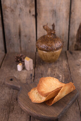 Thin French almond cookies "Tuile"