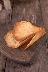 Thin French almond cookies "Tuile"