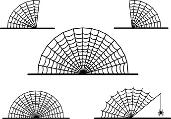 Various spiderweb designs isolated on a white background view editable vector file