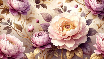 Floral wallpaper pattern