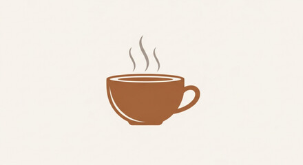Coffee cup vector graphic design illustration with steam for cafe and restaurant menu and logo design