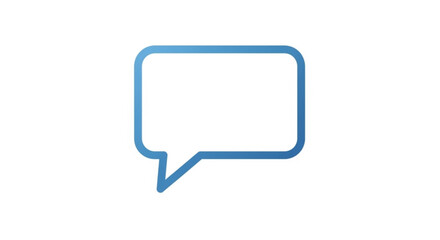 Blue speech bubble vector icon illustration for message chat communication concept design graphic element, 100 char