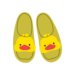 Women and kids colorful summer beach sandals in hand drawn style. Sandals, mules, ballet flats, flip-flops. Stylish modern design of shoes for women and children.