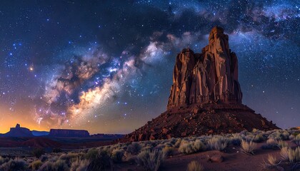 Celestial Wonders of the Desert Landscape