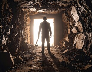 Halloween Terror Emerging From the Mine