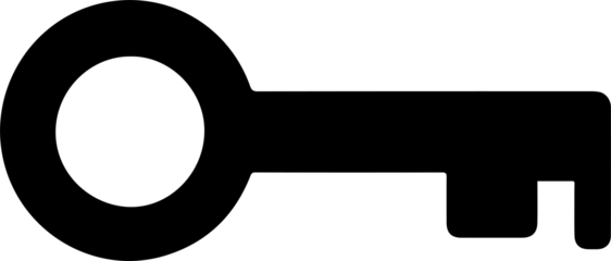 Key vector icon. Open house key icon. Key from the lock icon. Key icon - information protection symbol