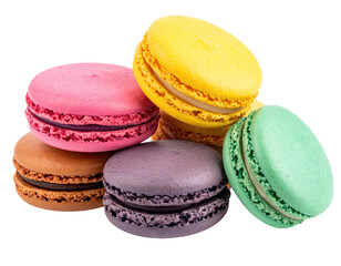Fototapeta premium Stacked colorful macarons (2)