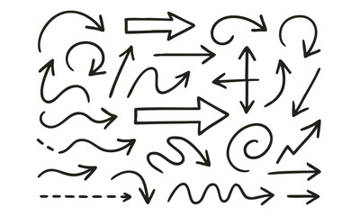 Creative Arrow Illustrations for Directional Design and Visual Communication