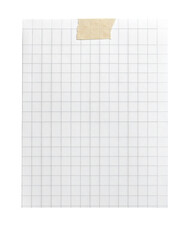 Blank gridded paper with tape