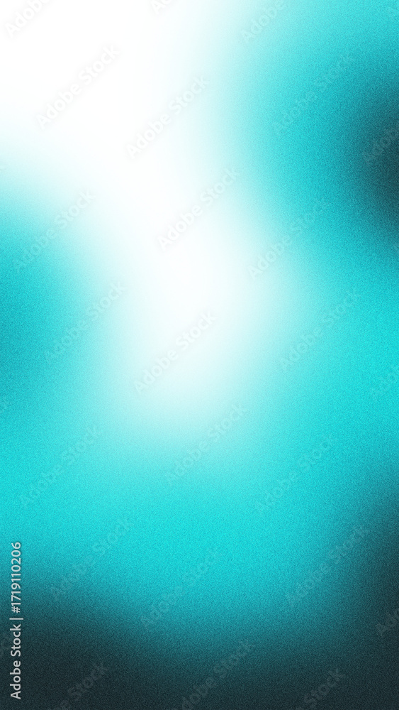 Poster light cyan illuminated spots on black, grainy color gradient background, noise texture effect, copy 