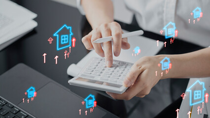 Financial Growth and Real Estate Market Analysis. Home Investment and Property Value Appreciation.