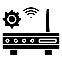 Router Setup Glyph Icon