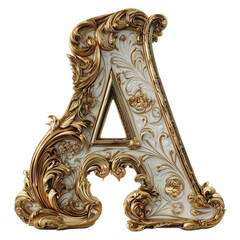 golden font letter A