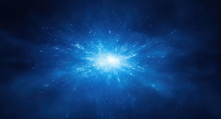 Cosmic explosion of bright blue light