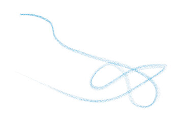Hand drawn light blue pencil lines, circles, stripes and squiggly lines on a transparent background.