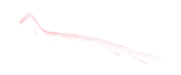 Hand drawn pink pencil lines, circles, stripes and squiggly lines on transparent background.