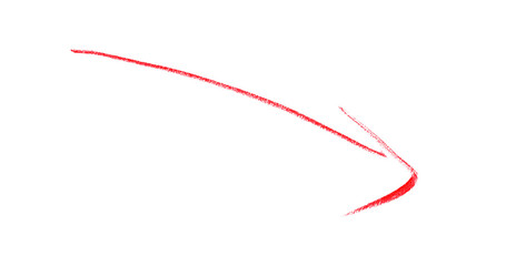 Hand drawn red pencil lines, circles, stripes and squiggly lines on transparent background.