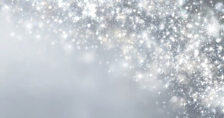 Fototapeta premium Silver glitter, sparkling, festive background