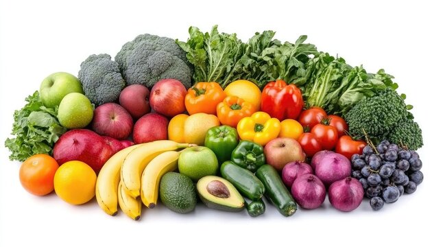 Colorful array of fresh fruits and vegetables (3)