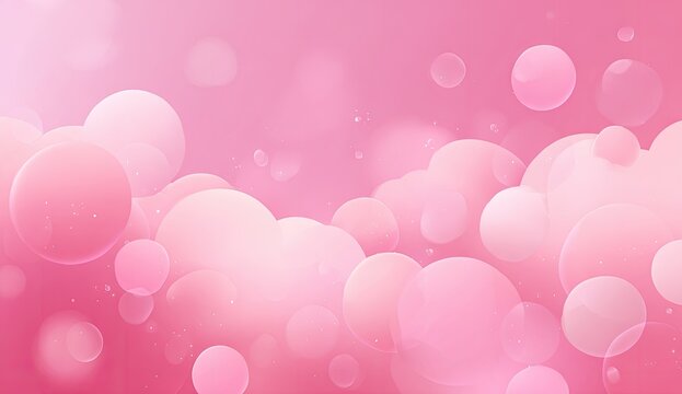 Soft pink background with bokeh circles