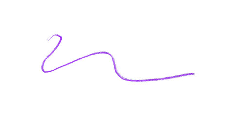 Hand drawn purple pencil lines, circles, stripes and squiggly lines on transparent background.