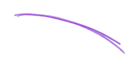 Hand drawn purple pencil lines, circles, stripes and squiggly lines on transparent background.