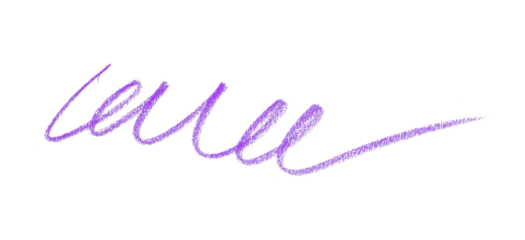 Hand drawn purple pencil lines, circles, stripes and squiggly lines on transparent background.