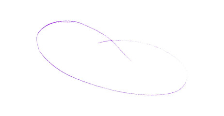 Hand drawn purple pencil lines, circles, stripes and squiggly lines on transparent background.