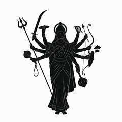 Illustrious Goddess Durga Manifesting Divine Power and Protection in Warfare