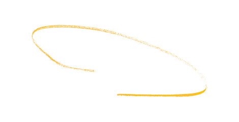 Hand drawn yellow pencil lines, circles, stripes and squiggly lines on a transparent background.