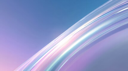 Abstract light trails on a blue background create a dreamy atmosphere