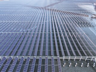 Solar photovoltaic panels on the water