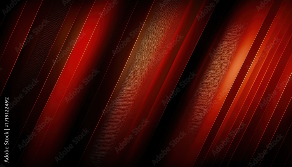 Poster fiery abstract diagonal light streaks in deep red and orange tones, blurred motion for dynamic backg