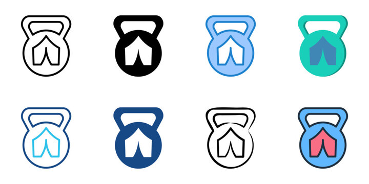 Bootcamp Workout icon set multiple style collection 
