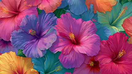 Fototapeta premium colorful flowers background