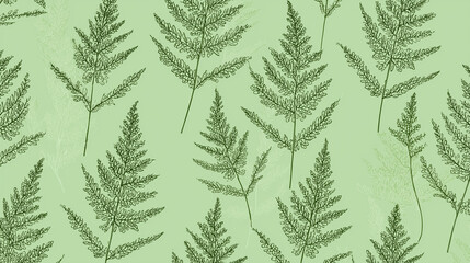 seamless pattern with fern leaves