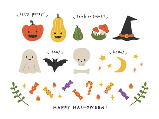 Fototapeta premium ハロウィンの手書きイラスト