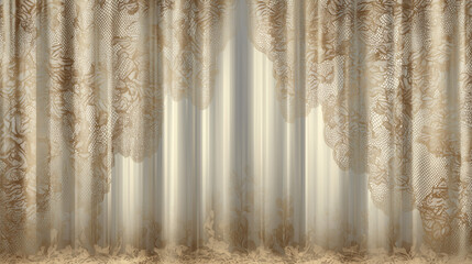 Obraz premium Lace curtain background