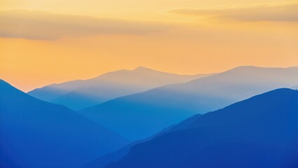 Blue Mountains at Sunset Horizon