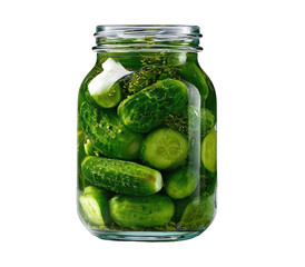Pickled cucumbers in a glass jar (1)