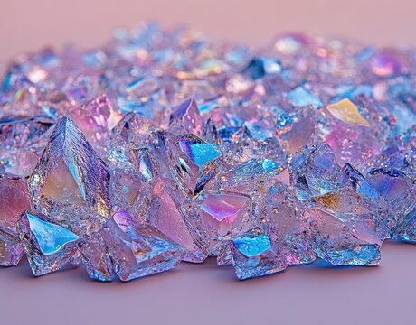 Shimmering, iridescent crystals
