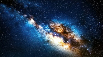 Fototapeta premium Vibrant stars illuminate Milky Way, showcasing cosmic beauty and wonder