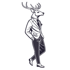 Elegant Stag Emblem
