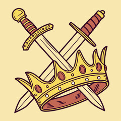 Crossed Crown Emblem
