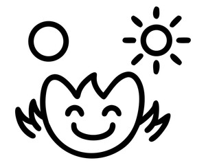 Happy Easter eggs with funny cartoon faces vector illustration