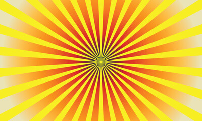 Yellow and Orange Sunburst Background | Bright Radiant Retro Design