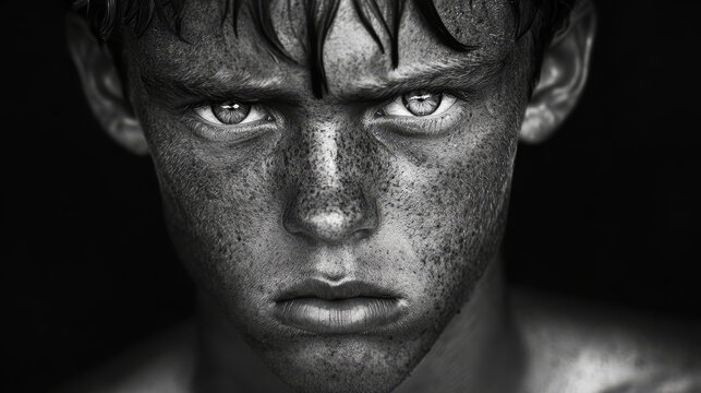 Pensive Portrait of a Teenage Girl with Reflective Emotions and a Mysterious Expression