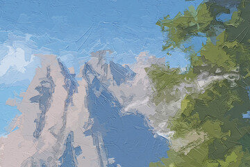 A staff member is holding a cup and smiling, not knowing what it means