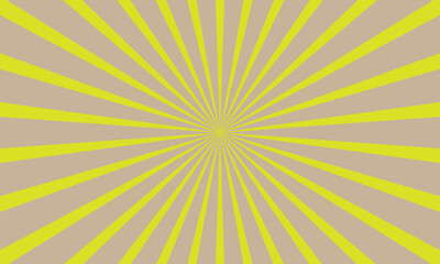 Yellow and Beige Sunburst Background | Retro Radiating Rays Design